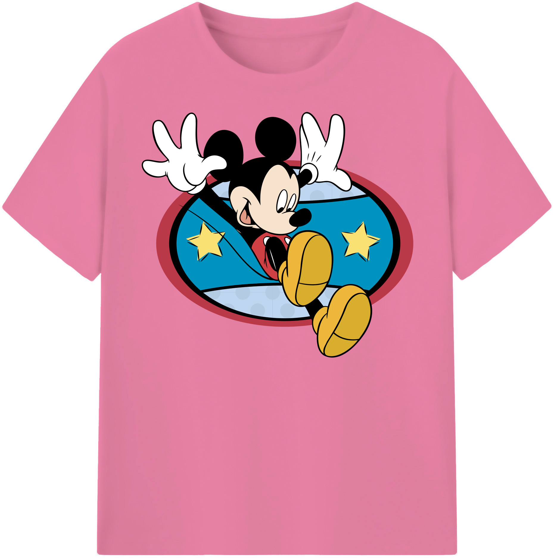 （画像用） ミッキーマウス Mickey Mouse 綿100％半袖Tシャツ（フロントプリント）